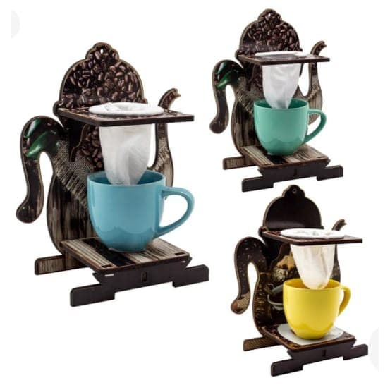 Mini Coador De Café Chá Individual Suporte Xícara Porcelana Decoração1 Peça
