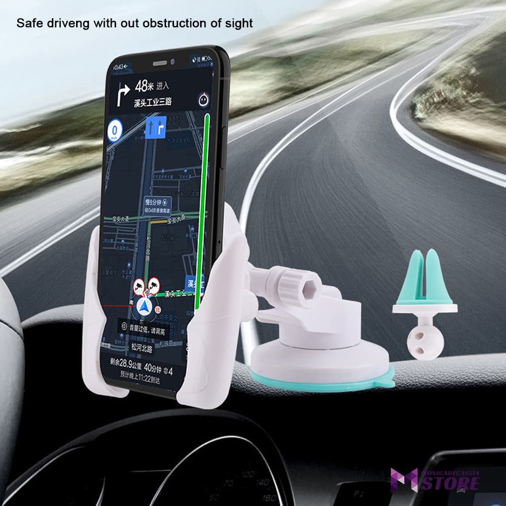 Suporte 2 em 1 Celular Veicular Carro Ventosa Gruda Painel Vidro Simples Saída De Ar Carro Automotivo Gps Universal