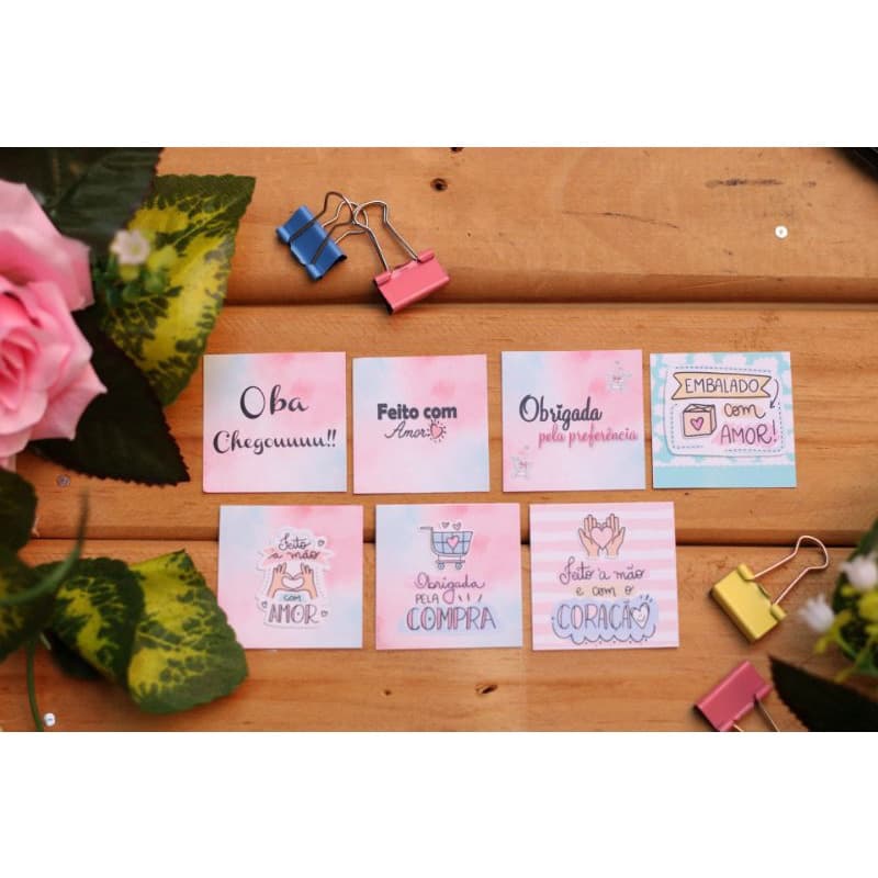100 adesivos personalizados para entregas