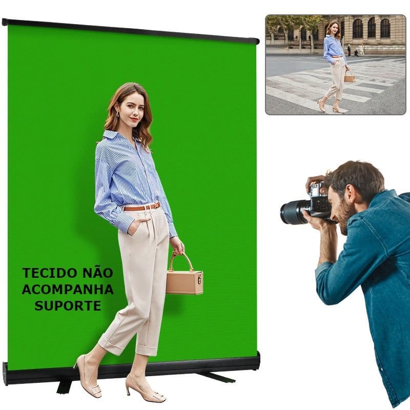 PROMOÇÃO Tecido Chroma Key Fundo verde Infinito 3 mt X 1,80 mts  tecido para estúdio, mudança de fundo O ORIGINAL