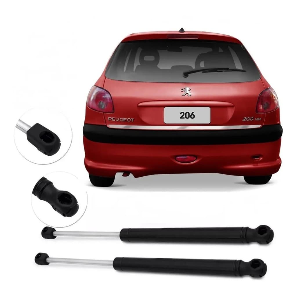 Par Amortecedor Pistão Tampa Traseira Porta Mala Peugeot 206