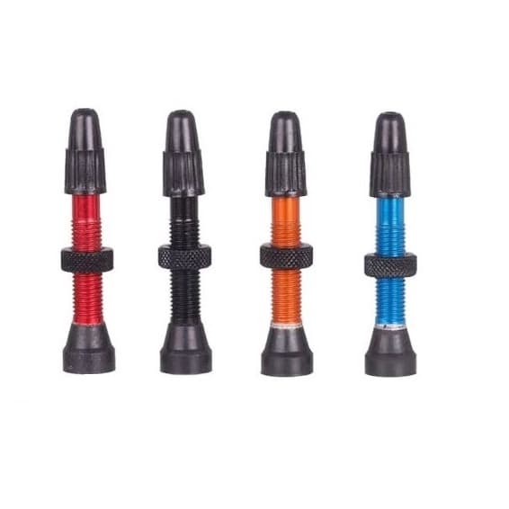 Par Válvula Tubeless Bico Fino Presta Removível Mtb Speed Aro Pneu Selante 48mm
