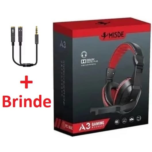 Fone De Ouvido Headphone Com Microfone Gamer Para PC PS4 XBOX Jogos Misde A3 Original