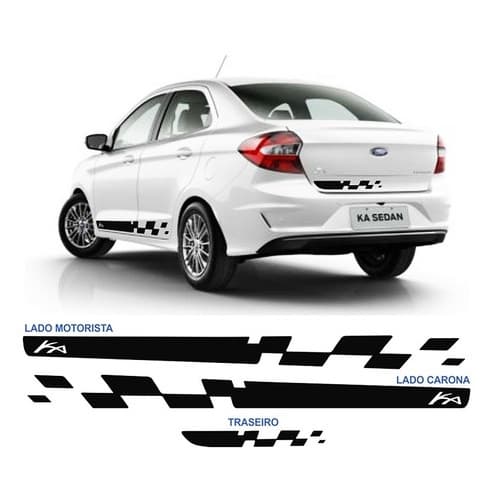 Adesivo Faixa Novo Ford Ka 2014 A 2018 Adesivo Lateral Sport
