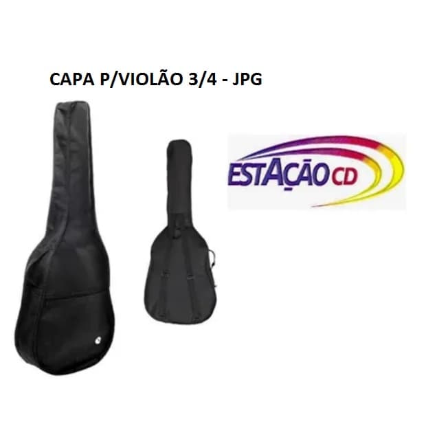 Capa Simples Violao Infantil / Juvenil  3/4 - Cor Preta