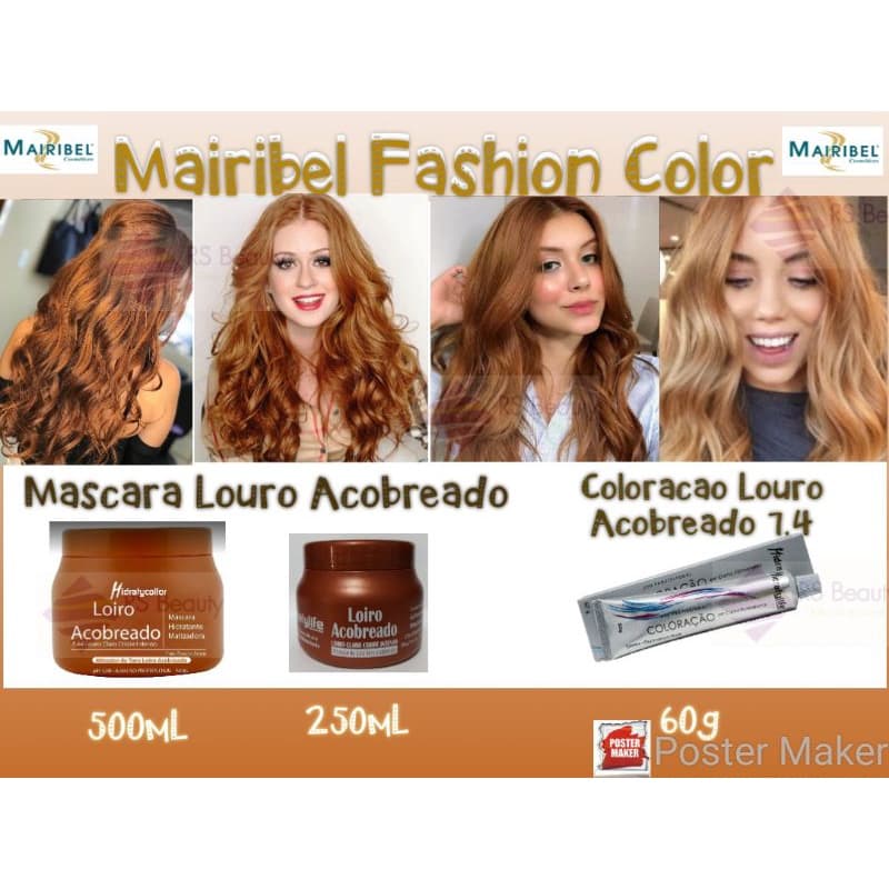 Mairibel Condicionador Máscara Matizadora Louro Acobreado 500mL/250mL