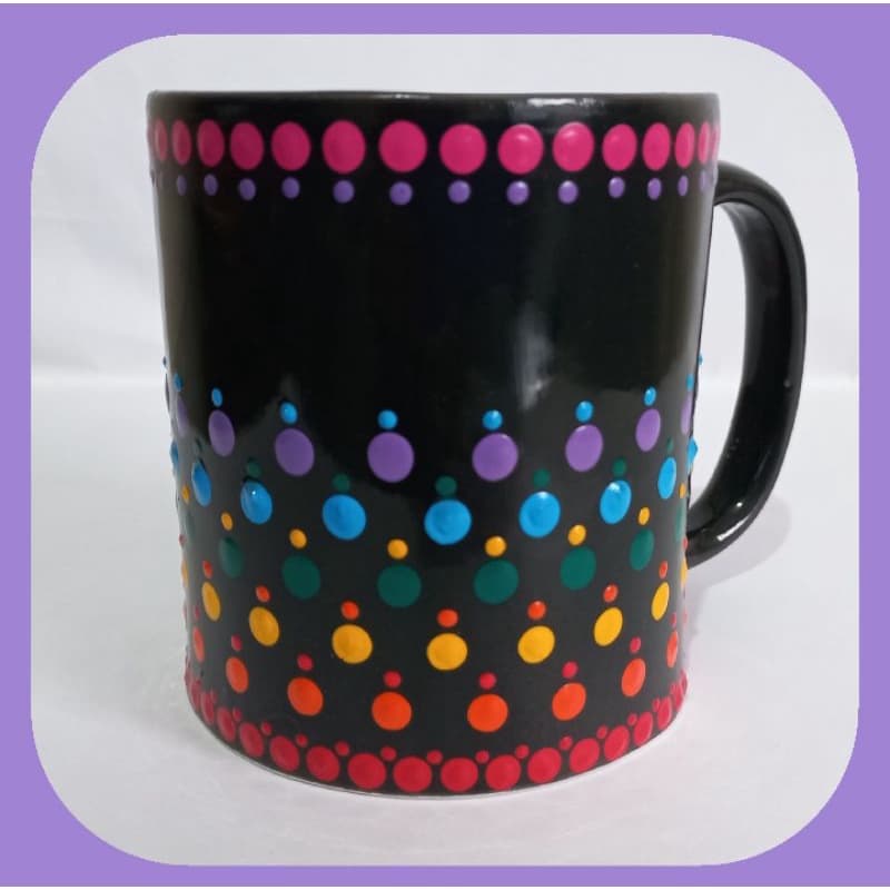 Caneca de Porcelana Personalizada com Mandalas e Olho grego. Xícara 250 ml para café, leite, chá. Um presente único e personalizado ou para sua coleção de canecas.