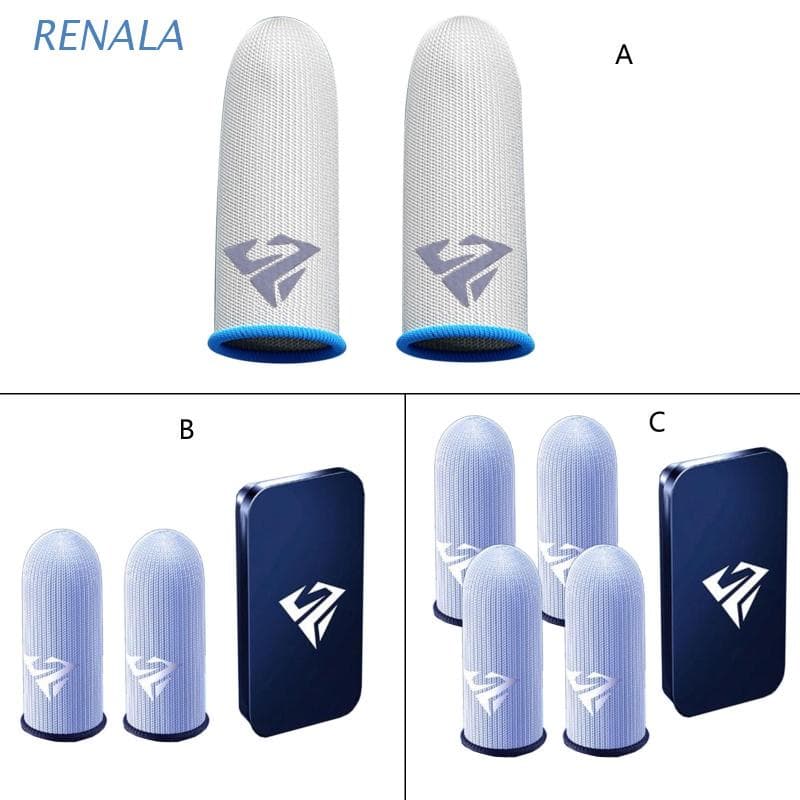 Finger Sleeves 0.25mm Silver Fiber Seamless Fingertip Cover for Mobile Gaming