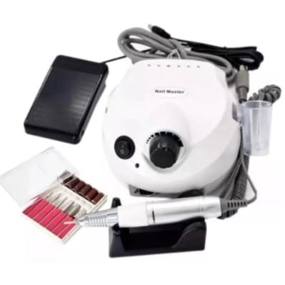 Lixadeira Elétrica para Unhas em Acrigel e Fibra Motor Porquinho 30000 rpm Nail Drill Profissional Bivolt para Manicure e Designe