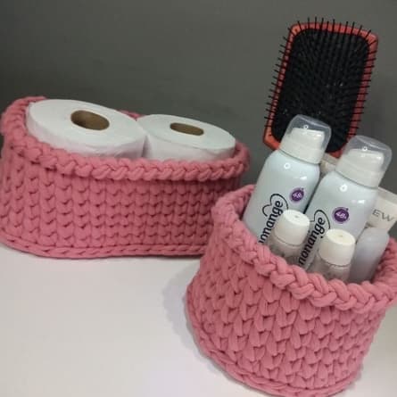 kit Higiene para Banheiro em fio de MALHA Excelente Qualidade