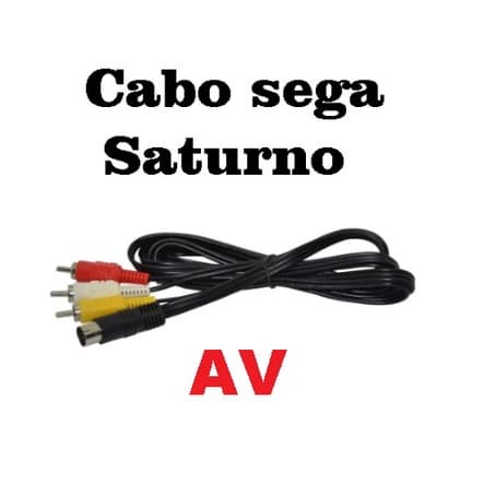 Cabo sega saturno Av 1.8mts Audio e Video Rca