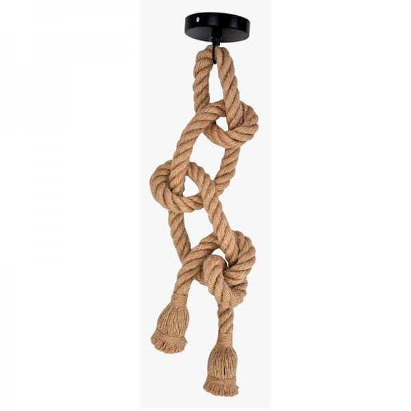 Pendente Corda Sisal Retro Duplo E27 Bivolt