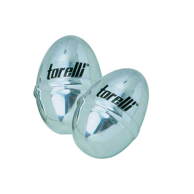 Par de Ganzá Ovinho de Alumínio Polido 70 Mm Torelli (Tg556)