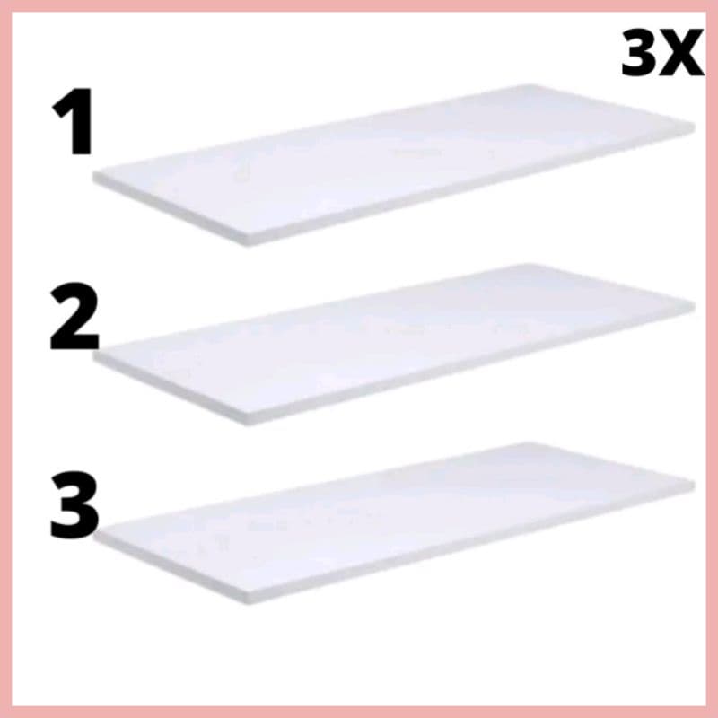 KIT 3 Prateleiras MDF 100% Decorar Quarto, Sala, Cozinha, Banheiro