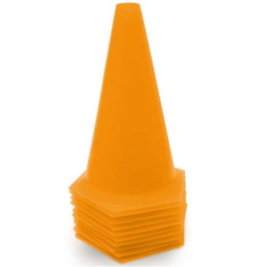 Kit C/10 Cones 24cm Treinamento Cor Laranja