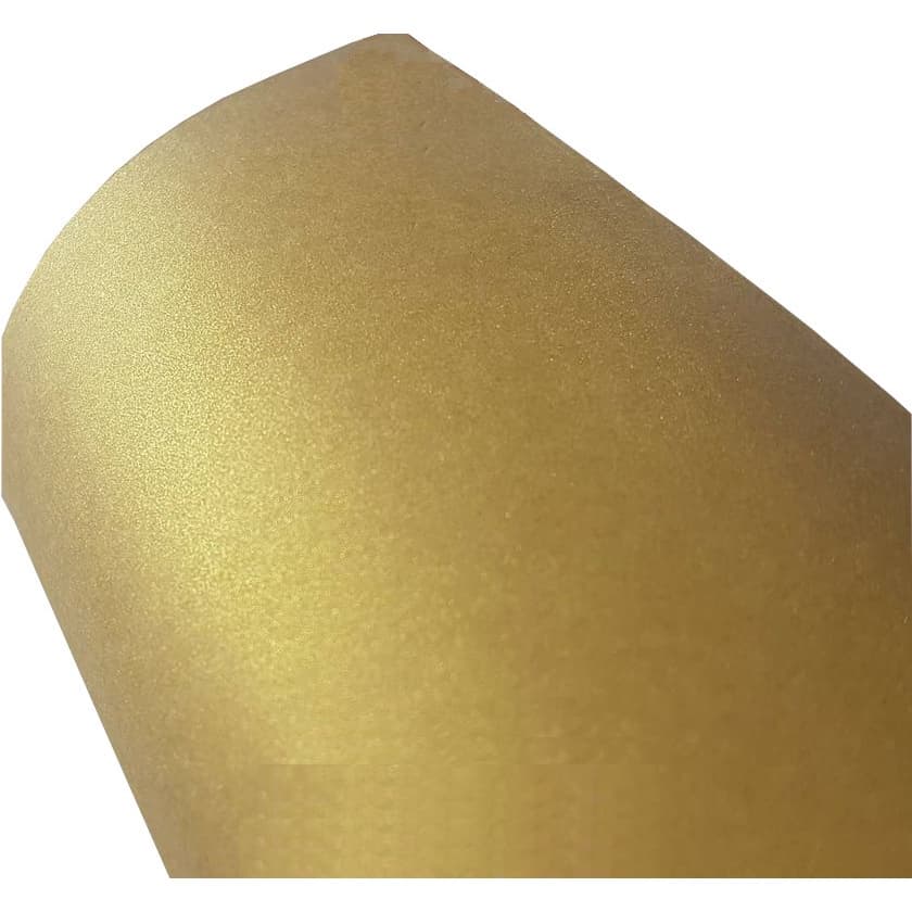 Papel Perolizado Color Golden 180g 20 Folhas - Dourado com brilho - Metallik