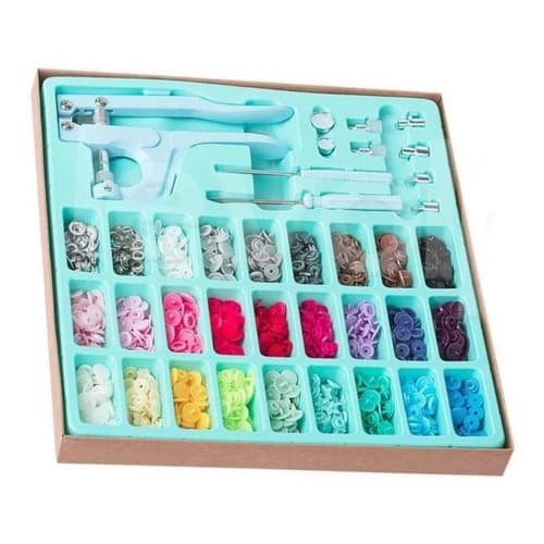 Alicate Pressão Prega Botão Ritas Plástico Metal Ilhós Kit