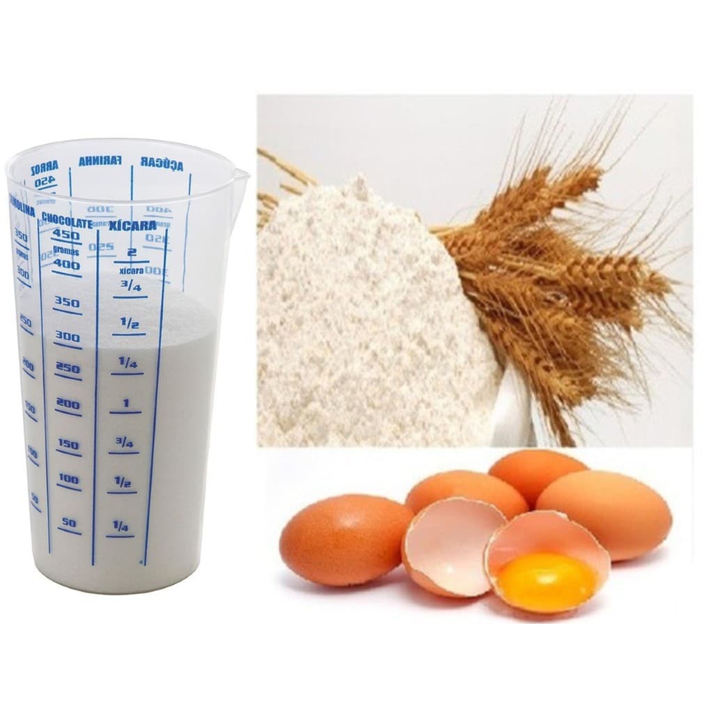 Copo Medidor Graduado de 500ml / Gramas Com Graduação De Xícara, Chocolate, Semolina, mL, Arroz, Farinha e Açúcar Envio Mesmo Dia