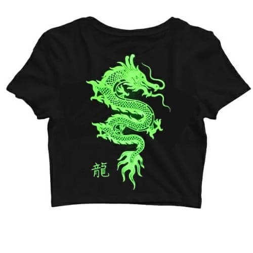 Cropped Dragão camiseta Moda Verão camiseta Top!