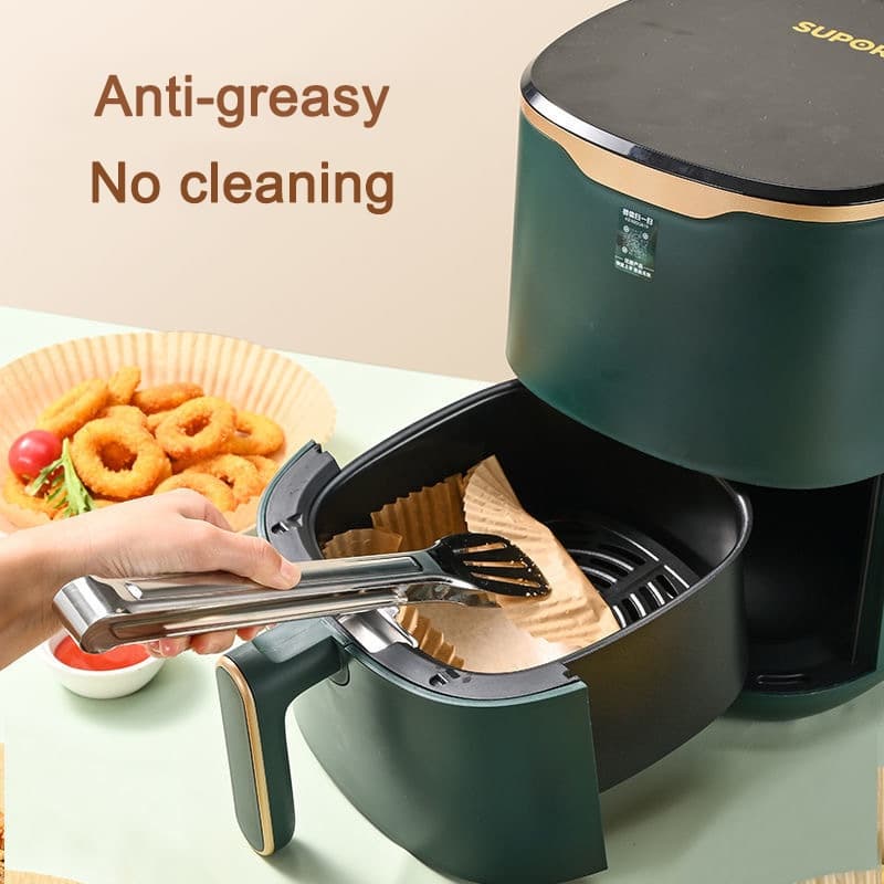 50PCs Pratos Descartáveis Para Cozinha  air fryer pad  fried paper air fryer paper Descartavel paper Air fryer parchment