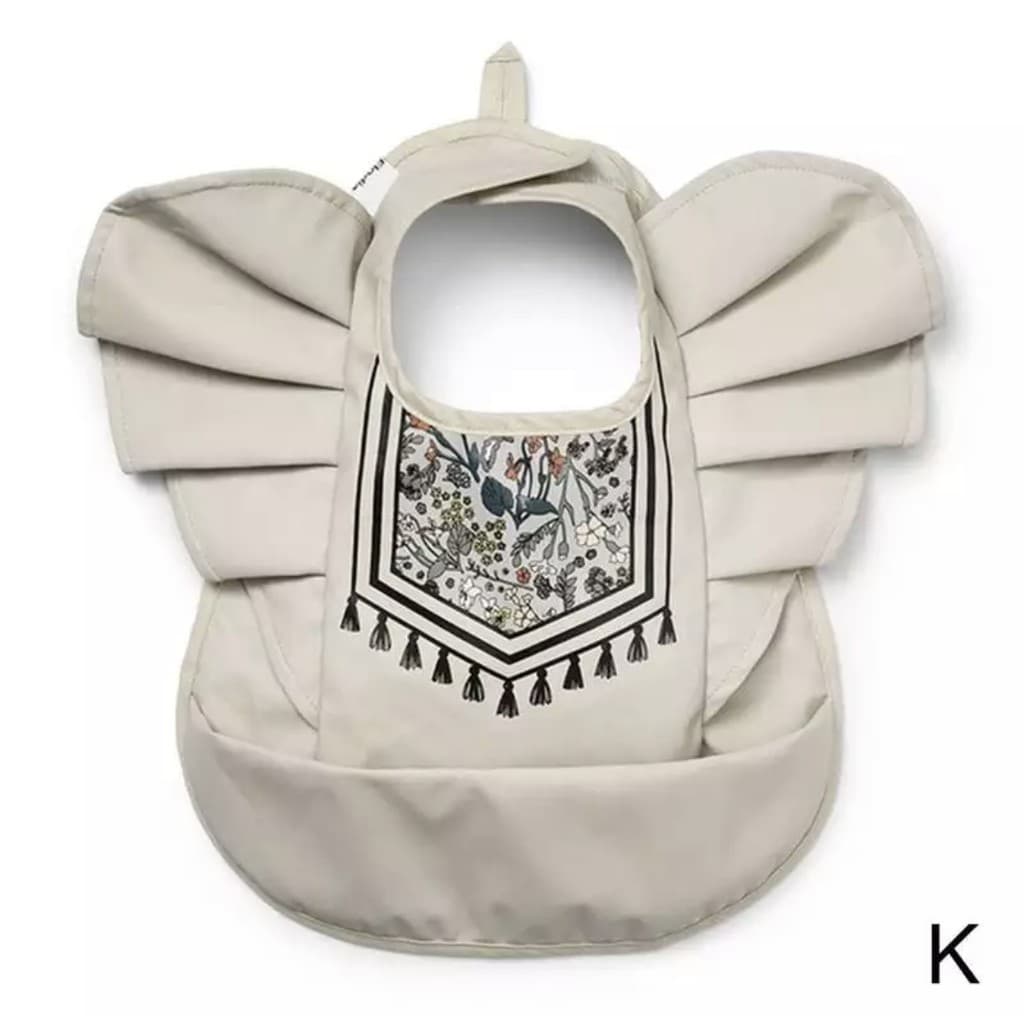 Babador com mangas bufantes impermeável com bolso