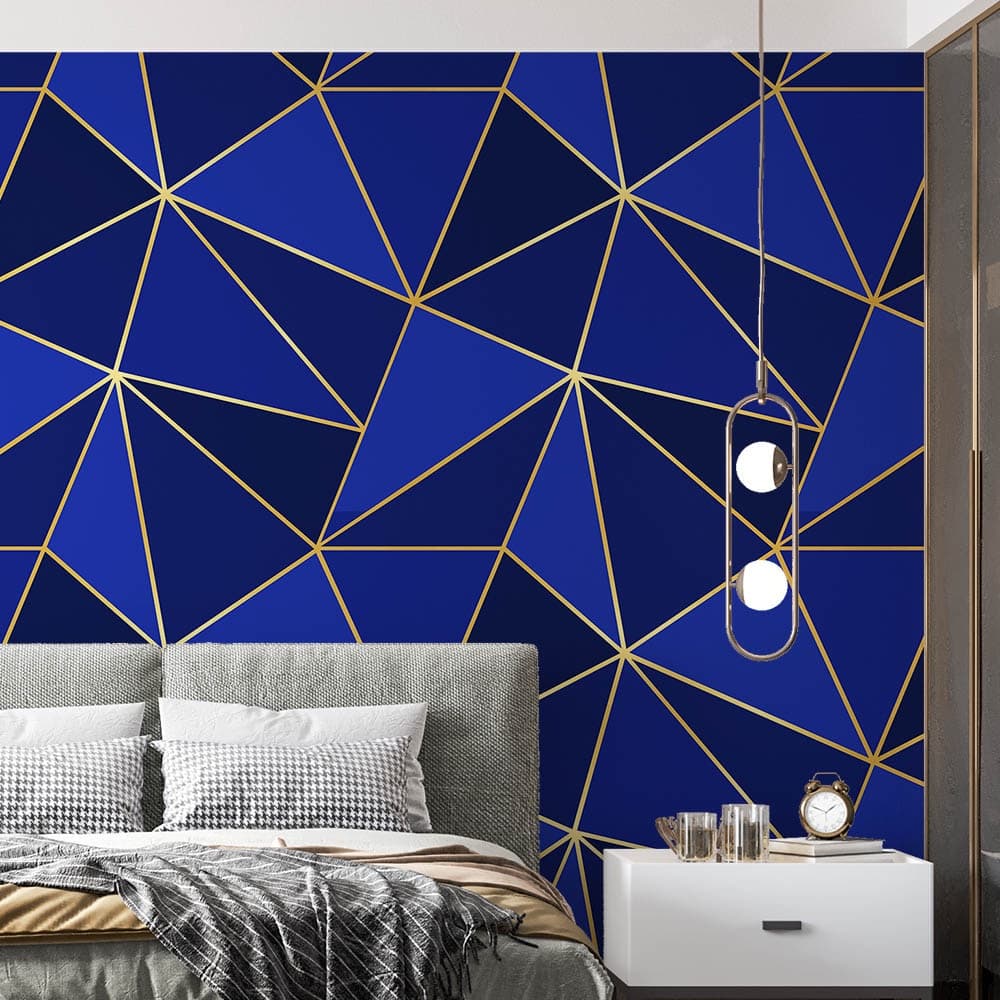 Papel De Parede Adesivo Zara Tons de Azul - Vinil Autocolante