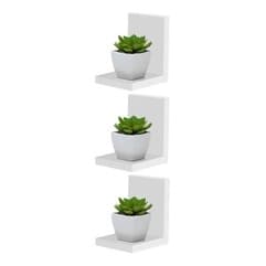 Prateleiras em  L 100% MDF, para Plantas, suculentas, Branco preto  cinza e Amadeirado, acabamento perfeito,
