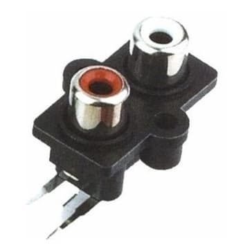 Kit 50 Peças - Tomada Rca Av2-8,4-7 Vm/br T-vm