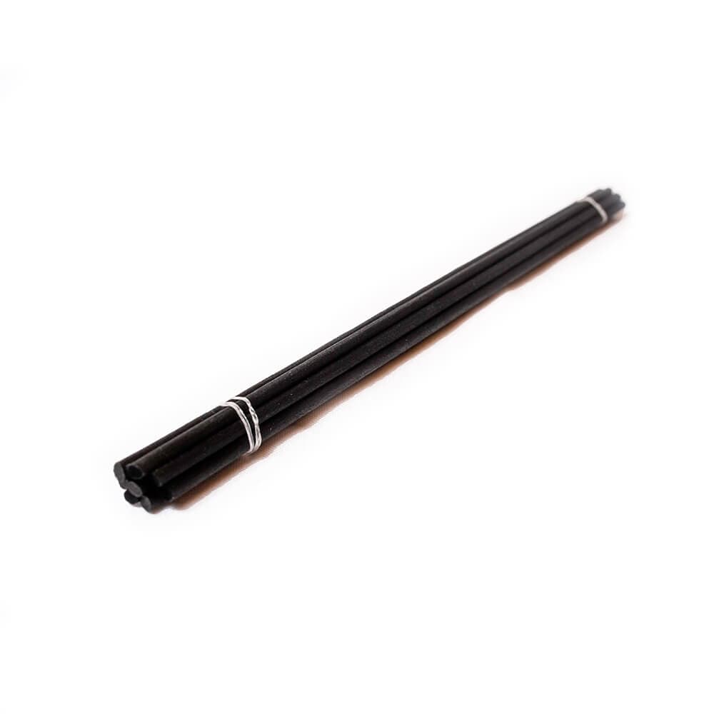 Kit 6 Varetas de Fibra De Algodão Preta 0,4x25cm vareta para difusor aromatizador ambiente palitos artesanato | Raro Aroma