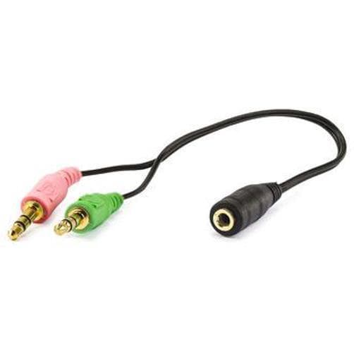 Cabo Adaptador 1 P2 Fêmea X 2 P2 Machos Áudio Auxiliar Y Divisor Fone Microfone