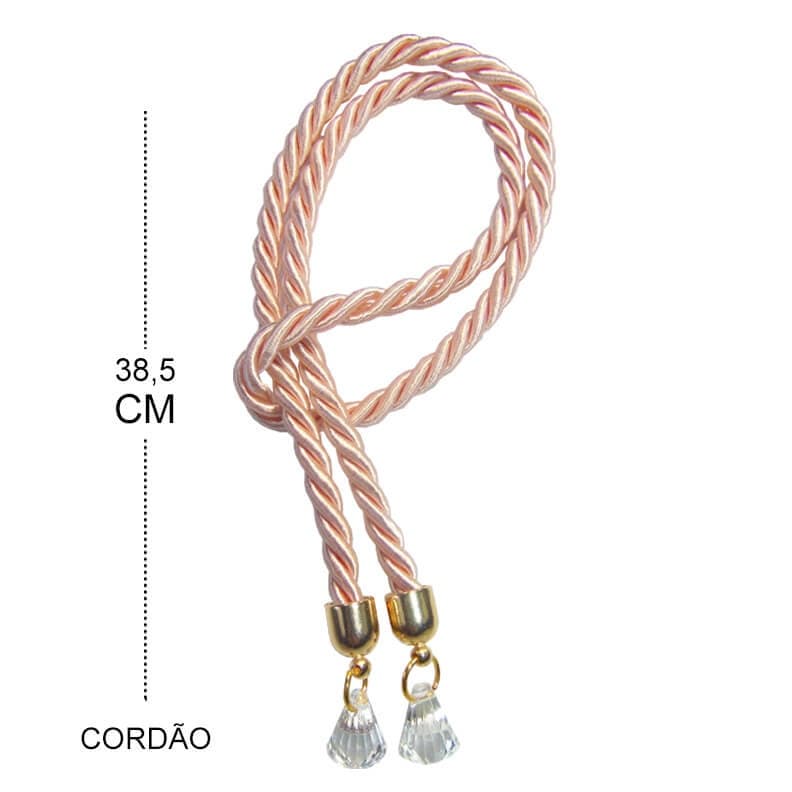 6 Enfeites Decorativo com Cordão e Cristal – Acabamento Elegante para Aromatizadores e Decoração