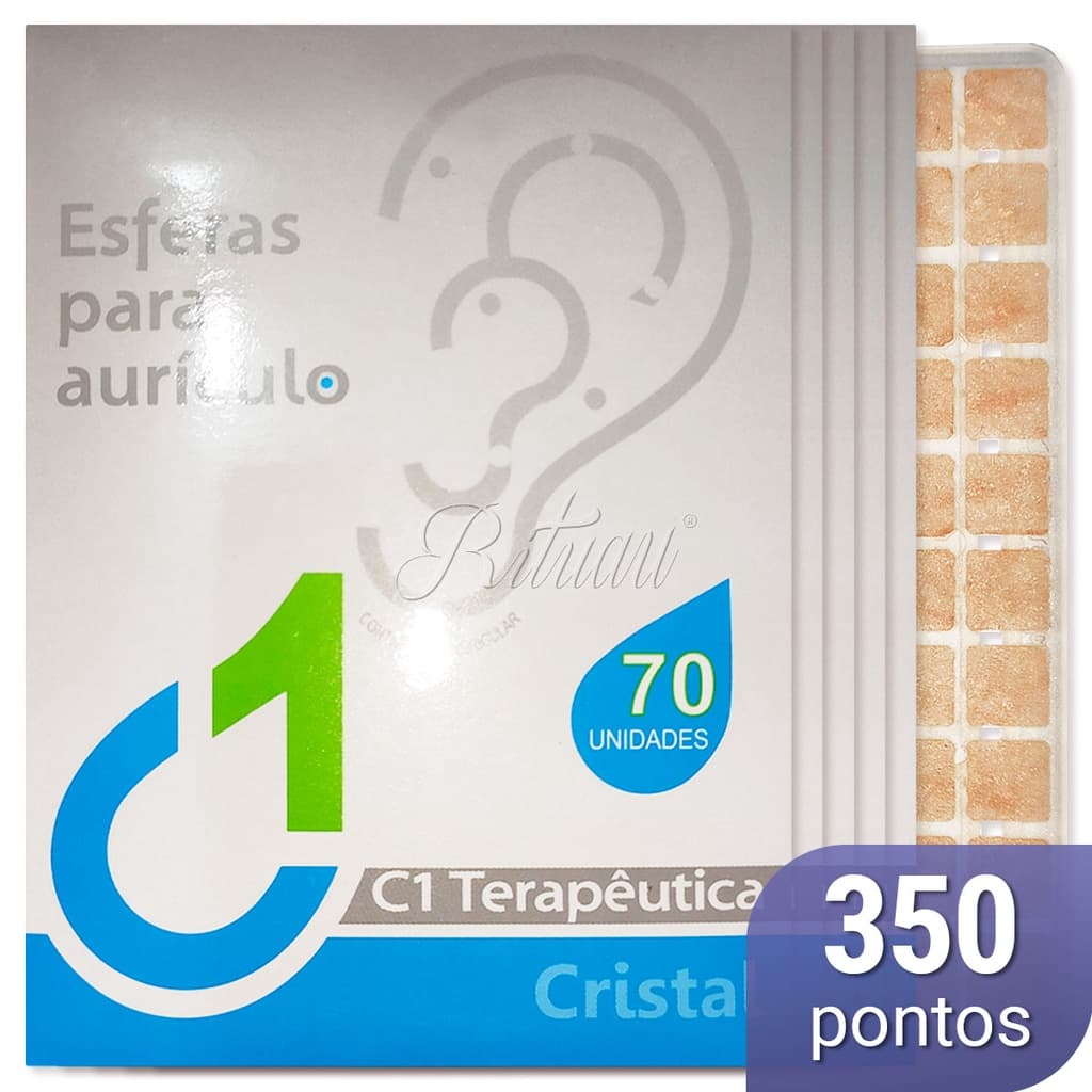 Ponto Auricular Cristal 350 Pontos C/ Micropore Acupuntura Auriculoterapia