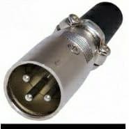 Conector Xlr Canon Macho 3 Contatos Balanceado