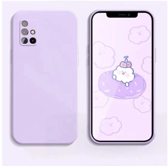 Original Praça Capa De Silicone Líquido Para Samsung A71 Proteção Da Câmera Tampa Do Telefone Bonito