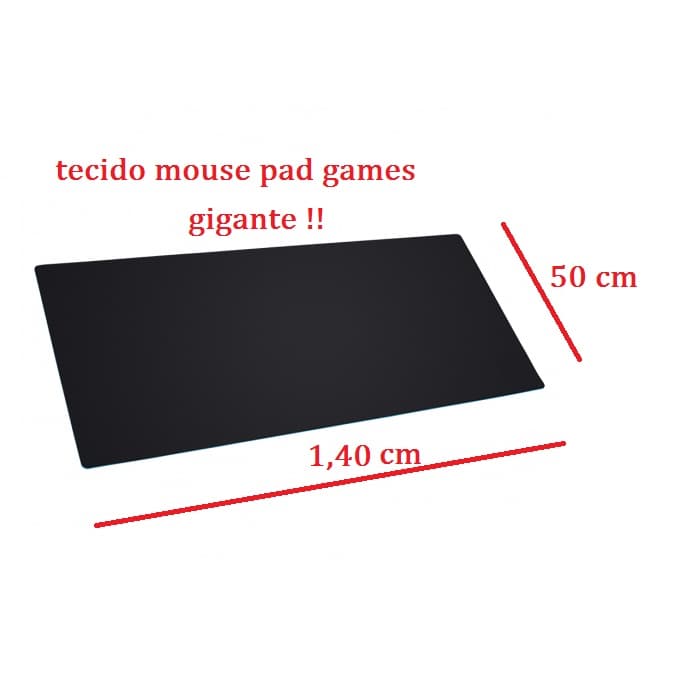 tecido p Mouse pad Desk pad game  tamanho gigante 1.40 cm x 50 cm