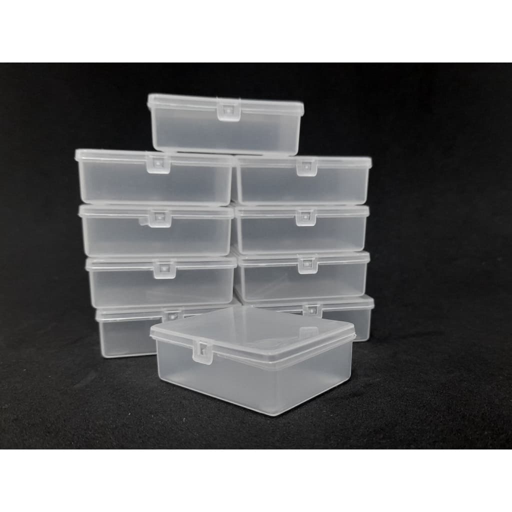 Kit C/10 Mini Caixinhas Flip Top 5X4 Transparente  P/Lembrancinha E Artesanatos  Oldaniplast Ref:F2234