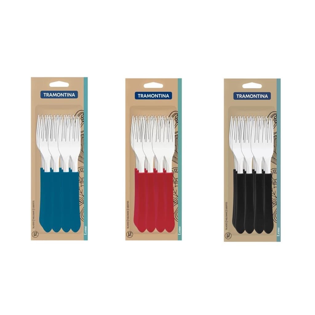 Conjunto 12 Garfos Leme Aço Inox - Tramontina