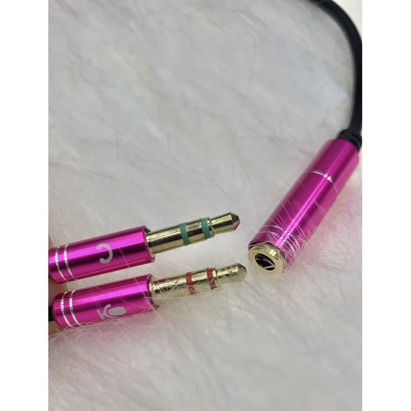 Adaptador Splitter Divisor Fone + Microfone Pc - 1 P2 X 2 P2