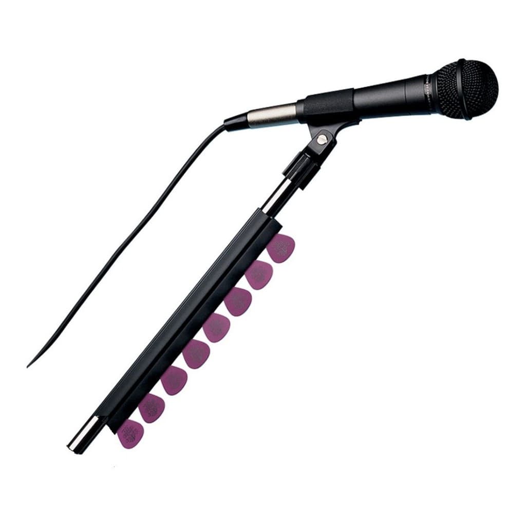 Porta Palheta P/ Pedestal De Microfone + 5 Palhetas Sortidas Coloridas