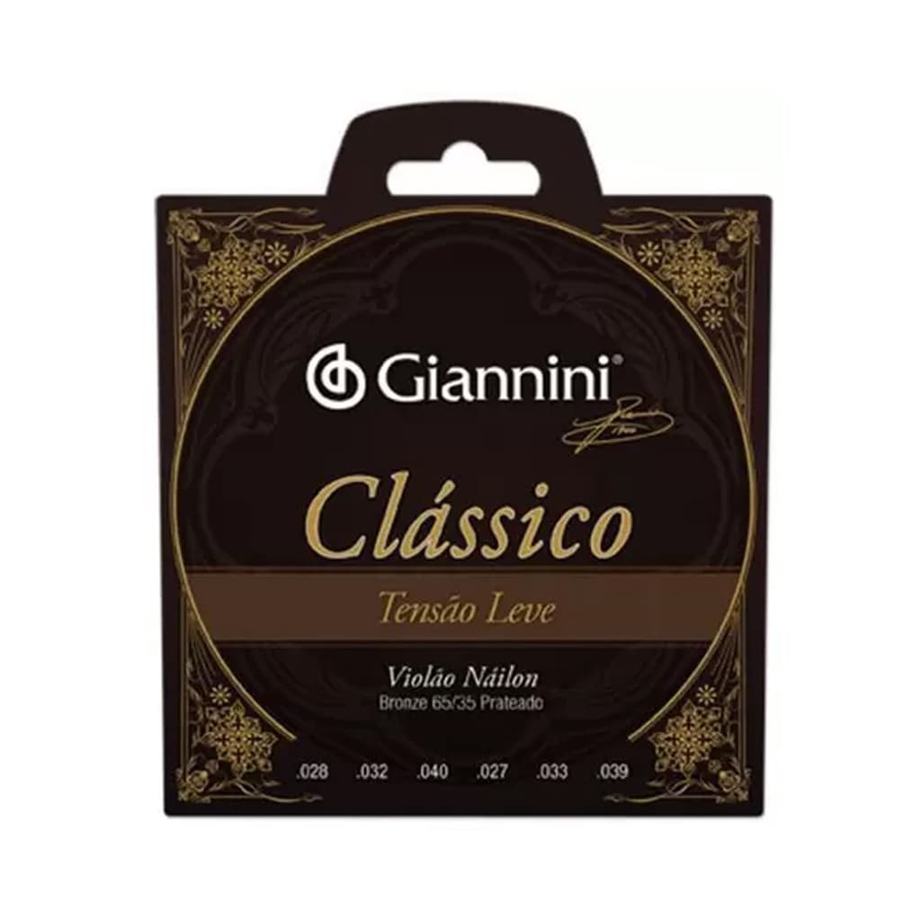 Encordoamento GIANNINI Violão Nylon Cristal Clássico GENWPL