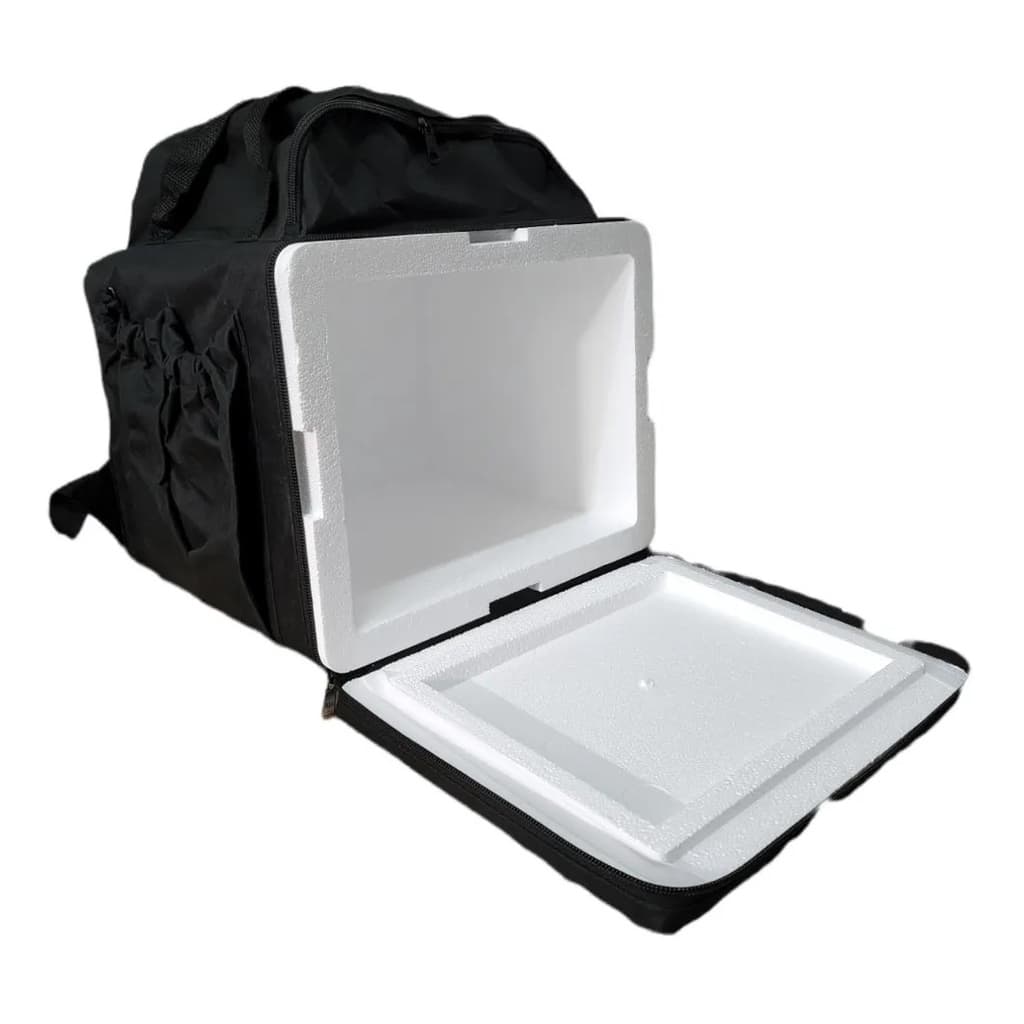 Mochila Pizza Bag Termica 45 litros com Isopor bolsão.