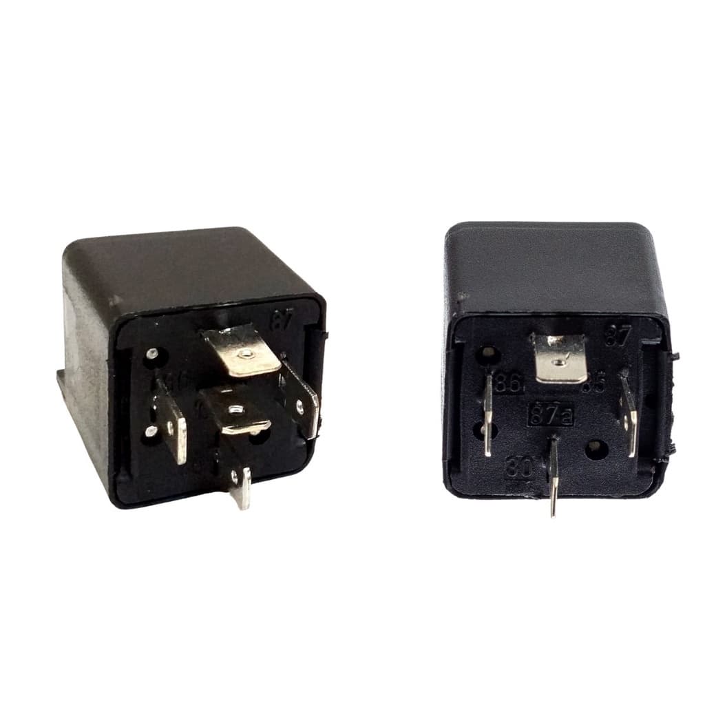 10 Relês Automotivo 5 Pinos Com Suporte Universal Para Fixar e 10 Unidades Relê Auxiliar 4 Pinos 12v 40a Tra 108202