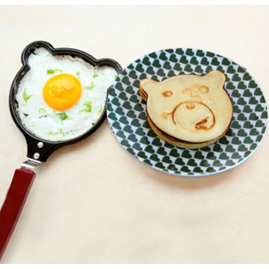 Mini Frigideira Panqueca Omelete Cara de Urso Sapo Porco