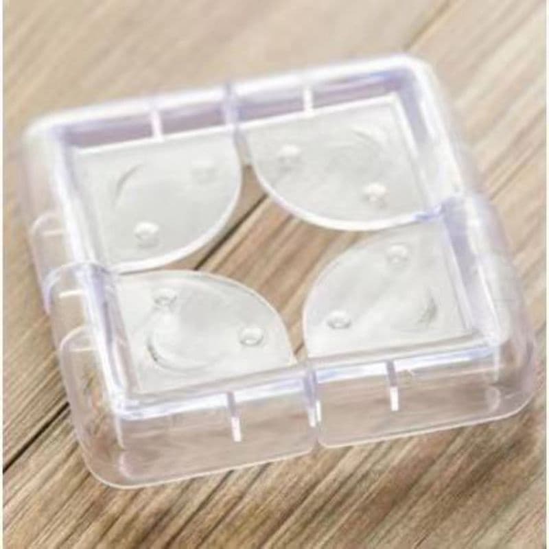 Protetor De Quina Bebe Canto Mesa Quina De Vidro Silicone Cantoneira Kit Com 4