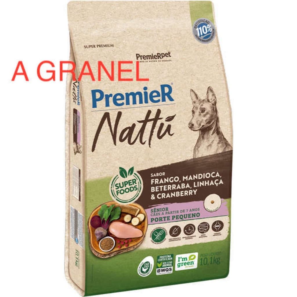 Ração A Granel Nattu Sênior Cachorro de Pequeno Porte 1kg