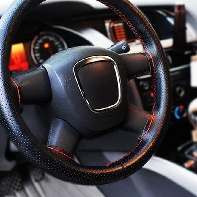 Capa Para Volante De Volante De Couro Auto-Face