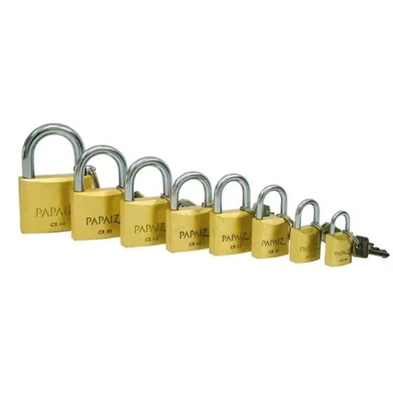 Cadeado Papaiz latão Original , não enferruja Linha Standard - Armário, Bicicleta, Portão, melhor segurança