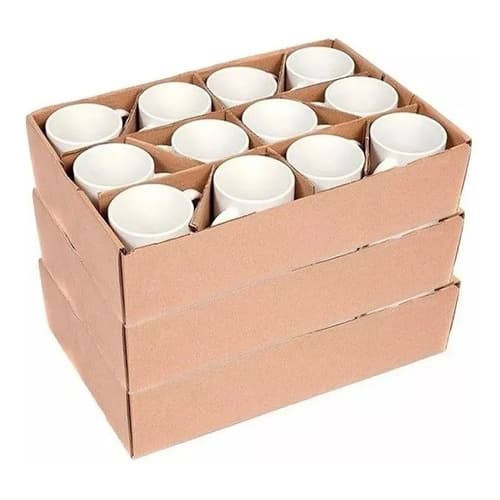 Kit 04 Canecas Brancas Porcelana Sublimação 325ml Tipo Live* ATACADO
