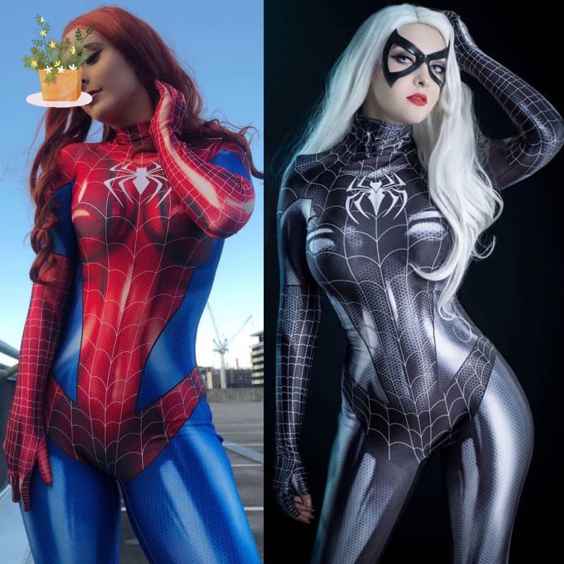 Halloween Aranha Bodysuit Dress Up Cosplay Adereços Traje Uniforme Roupas De Férias Das Mulheres