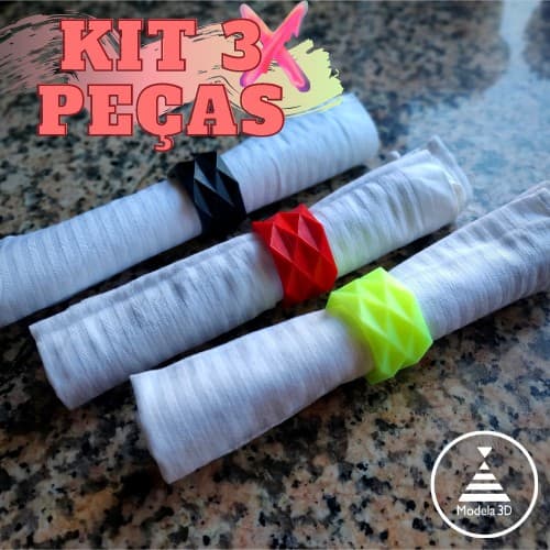 Kit 3 Anéis Para Guardanapo Sofisticados e Elegantes - Transforme o Seu Ambiente - Decoracao Festa Casamento / Residencial & Comercial - Café da manhã mesa Jantar casa decorado
